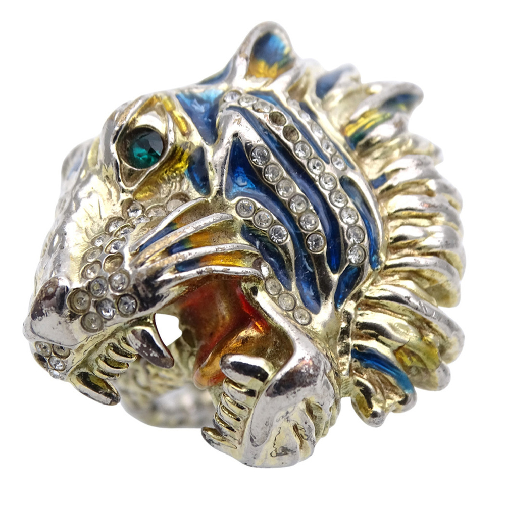 Gucci ring for women and men, brand name ring, GP gold, tiger, animal print, ...
